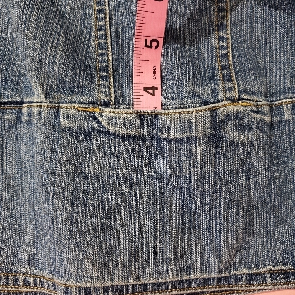 Vintage 2000s Y2k 00s Jean Jacket Rhinestones Bling Erika - Picture 11 of 11